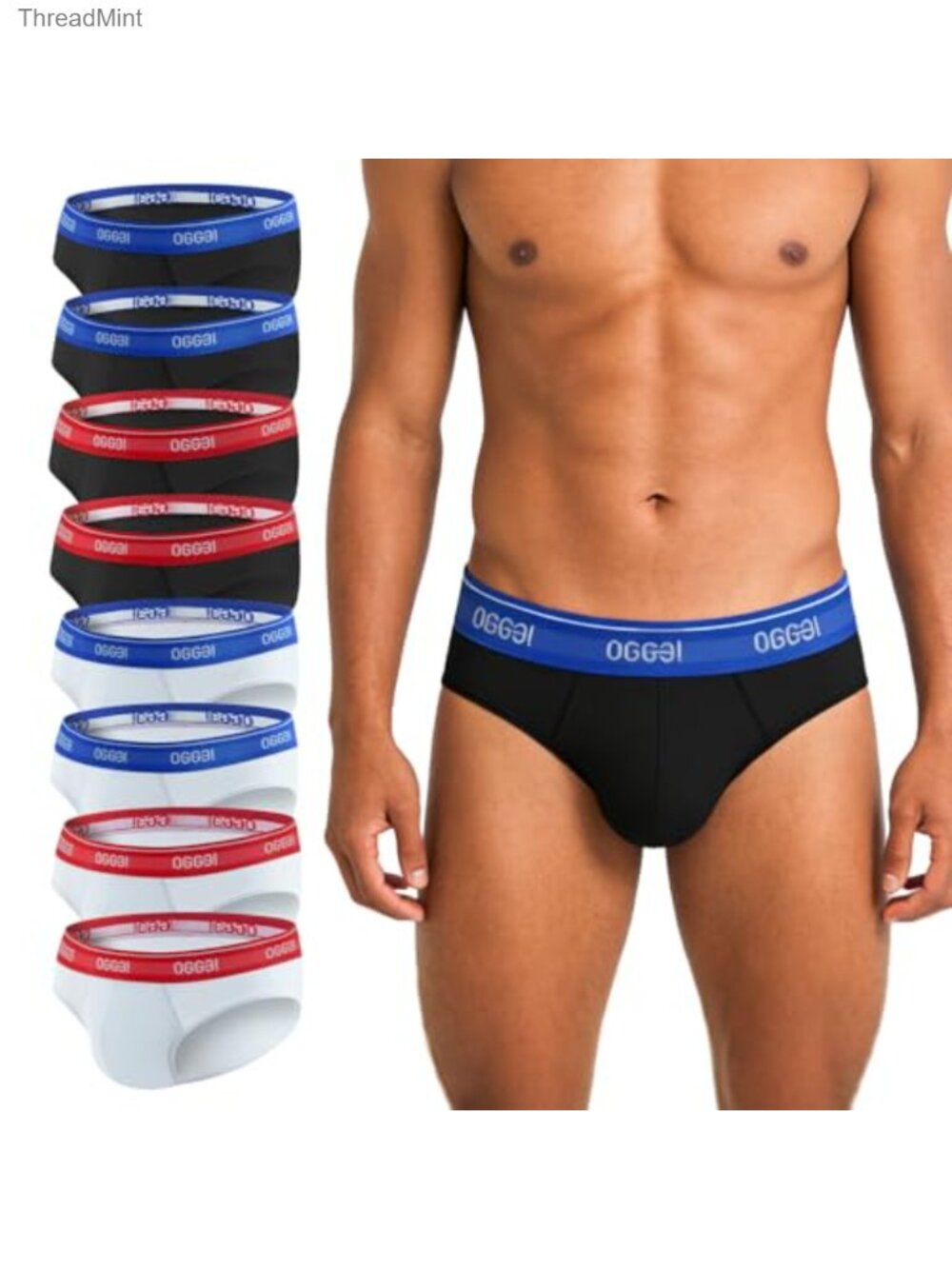Men's 8 Pack Briefs Breathable Moisture-Wicking Stretch Support Underwear
